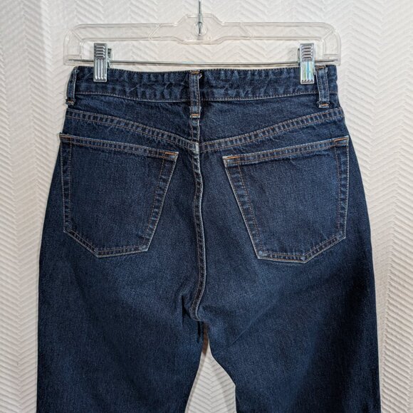 GAP Flare Jeans Y2K Dark Wash Blue Jeans 100% Size 4 Vintage Denim - Picture 8 of 8